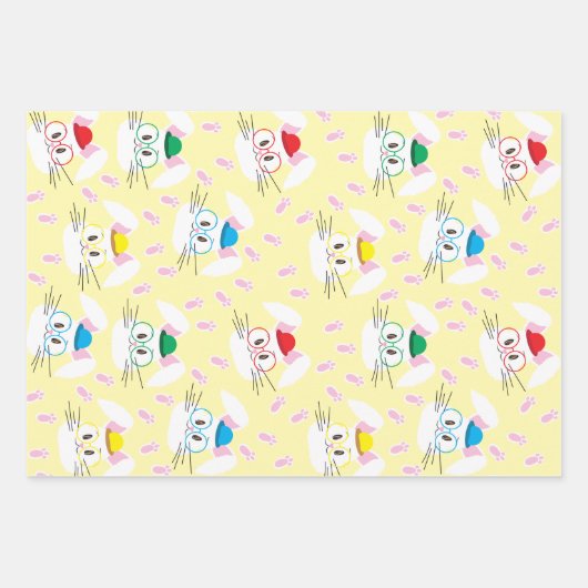 Helle Gesichter und Pappabdrücke, die Papierblätte Geschenkpapier Set (Vorderseite 2)