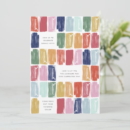 Helle gestrichene Juwelen Einladung zur Geburtstag (Stehend Vorderseite)