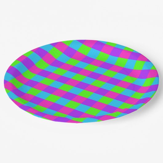 Helle Gingham Paper Teller - Stil 1 (Schrägansicht)