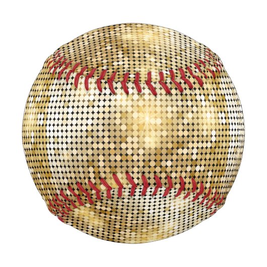 Helle, glänzende Pailletten-Glitzer Disco-Ball Baseball (Vorderseite)