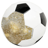 Helle, glänzende Pailletten-Glitzer Disco-Ball Fußball (Dreiviertel)