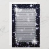 Helle glänzende Sterne im Raum gezeichnet Briefpapier (Vorne/Hinten)