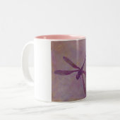 Helle Glitzer-Libelle Zweifarbige Tasse (Vorderseite Links)