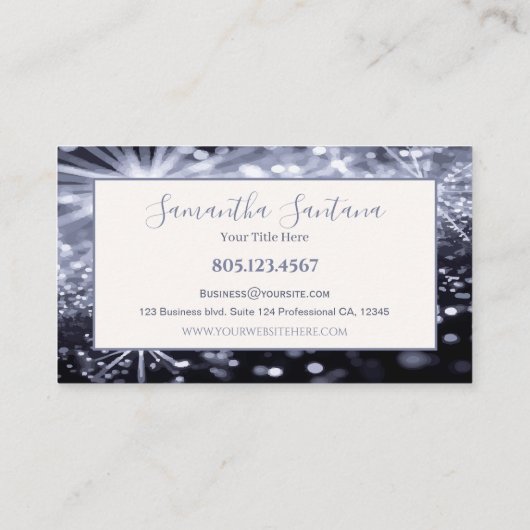 Helle Glitzern Visitenkarte (Rückseite)