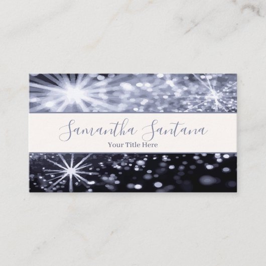 Helle Glitzern Visitenkarte (Vorderseite)