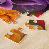 Helle glückliche Blume, die farbenfrohe Geschenke  Puzzle (Seite)