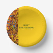 Helle Gold Blätter Erntedank Friendsgiving Pappteller (Vorderseite)