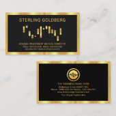 Helle Gold-Grafik Visitenkarte (Vorne/Hinten)