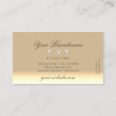 Helle Golden Ombre und funkelnde Diamanten Eleganc Visitenkarte (Rückseite)