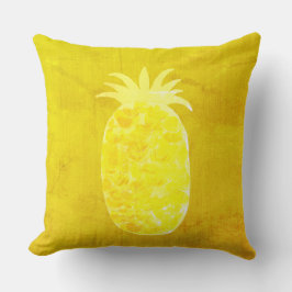 'Helle Goldene Ananas-Insel-Stimmung  Kissen