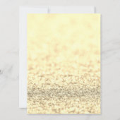 Helle goldene Glitzern Sweet 16 elegante Schrift Einladung (Rückseite)