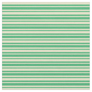Helle Goldenrod und Sea Green Lines Stoff
