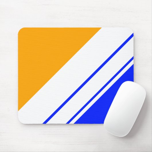 Helle, goldgelbe blaue Streifen Mousepad (Mit Mouse)