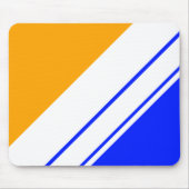 Helle, goldgelbe blaue Streifen Mousepad (Vorne)