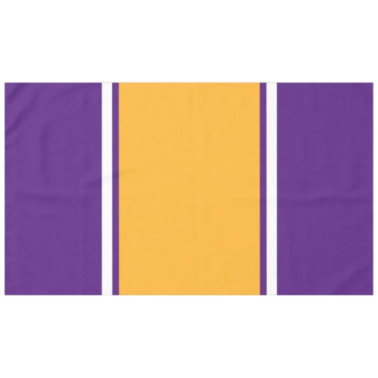 Helle, goldgelbe, Lila Streifen Tischdecke (Vorderseite (Horizontal))