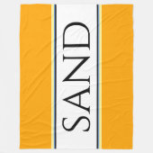 Helle, goldgelbe Streifen Fleecedecke (Vorderseite)