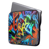 Helle Graffiti, urbanes Grafikdesign. Laptopschutzhülle (Vorderseite Links)