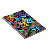 Helle Graffiti, urbanes Grafikdesign. Notizblock (Rechte Seite)