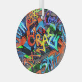 Helle Graffiti, urbanes Grafikdesign. Ornament Aus Glas (Vorderseite Rechts)