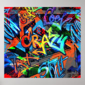 Helle Graffiti, urbanes Grafikdesign. Poster (Vorne)