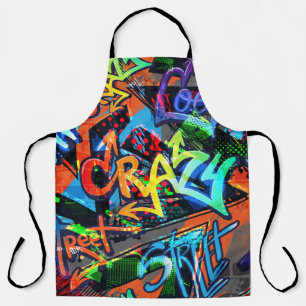 Helle Graffiti, urbanes Grafikdesign. Schürze