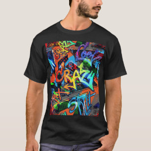 Helle Graffiti, urbanes Grafikdesign. T-Shirt