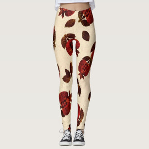 Helle Granaten: handgemachte Wiederholmuster. Leggings
