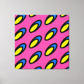 Helle Groovy Fun Pink Yellow Blue Black Flickr Art Leinwanddruck (Vorderseite)