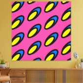 Helle Groovy Fun Pink Yellow Blue Black Flickr Art Leinwanddruck (Insitu (Wohnzimmer))