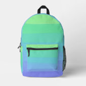 Helle Grün- und Blautöne-Gradient Bedruckter Rucksack (Vorderseite)