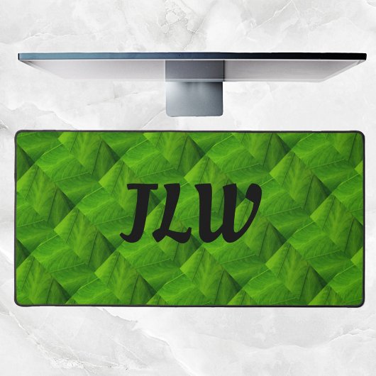 Helle grüne Blätter Naturmuster Abstrakt Schreibtischunterlage