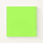 Helle grüne Blütendruckspirale Notebook Notizblock (Rückseite)