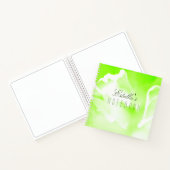 Helle grüne Blütendruckspirale Notebook Notizblock (Innenseite)