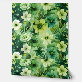 Helle, grüne Blütenschale und -halterung Tapete