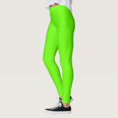 Helle grüne Farbe einfarbig schlicht Leggings (Links)