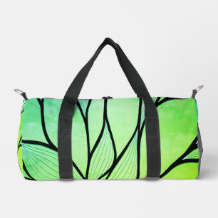 Helle grüne Farbtöne Kreative Leave-Muster Duffle Bag