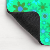 Helle Grüne Flower Power Muster Mousepad (Ecke)
