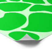 Helle grüne Giraffe Druckmuster. Poster (Ecke)