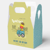 Helle grüne Giraffe in Traktorenjungen zum Geburts Geschenkschachtel (Geöffnet)