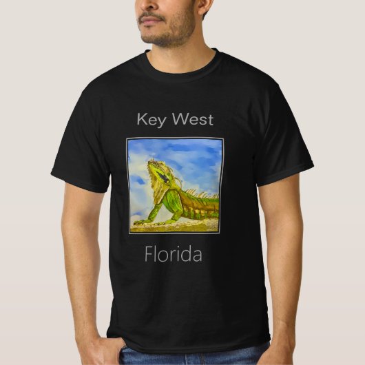 Helle grüne Iguana, Key West, Florida T-Shirt (Vorderseite)