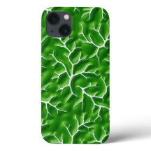 Helle grüne iPhone-Hülle mit Adermuster