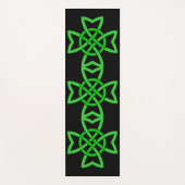 Helle grüne irische keltische Looped Knochen auf s Yogamatte (Vorderseite)