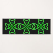 Helle grüne irische keltische Looped Knochen auf s Yogamatte (Vorderseite (Horizontal))