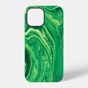 Helle grüne kreative gemischte Textildesign. Grung iPhone 12 Hülle