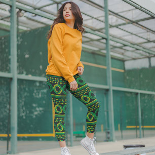 Helle grüne Kreise Leggings