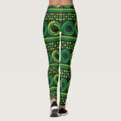 Helle grüne Kreise Leggings (Rückseite)