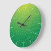 Helle grüne Limone Soda-Blasen-Uhr Große Wanduhr (Winkel)