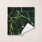 Helle grüne Marmor Badhandtuch Set (Waschlappen)