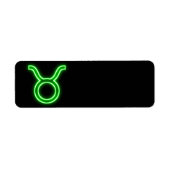 Helle grüne Neon - Taurus - das Bull-Star-Zeichen (Vorne)