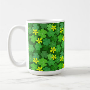 Helle grüne Shamrock-Kaffeetasse Kaffeetasse